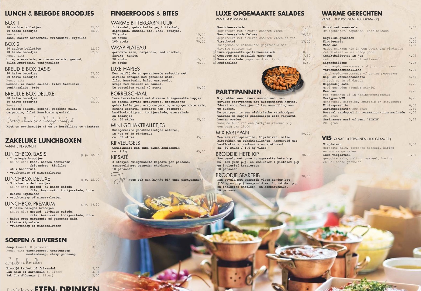 Breudje catering voorkant achterkant Breudje catering voorkant achterkant